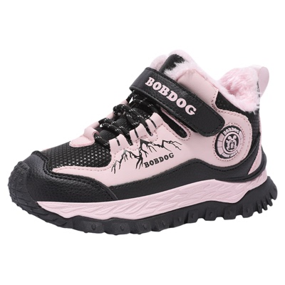 巴布豆女童冬季大棉鞋加绒加厚