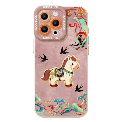 敦煌风马年新年国潮手机壳