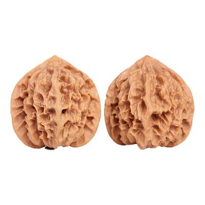 野山生核桃陕西官帽文玩大刺多纹理深薄棱子狮子头把玩金刚纹红皮