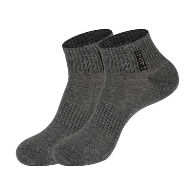 浪莎男纯棉抗菌防臭春秋运动短袜