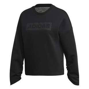 Adidas/阿迪达斯正品CREW DK EMBY 女子运动卫衣休闲套头衫FR5982