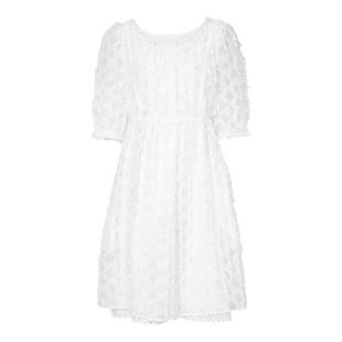 tanni新款简约优雅柔美收腰A型度假风连衣裙TN11DR039A