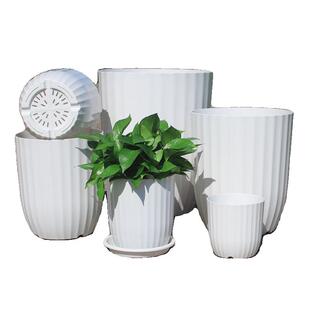 大口径花盆轻奢高级感家用大号客厅塑料盆栽盆天堂鸟耐用阳台移动