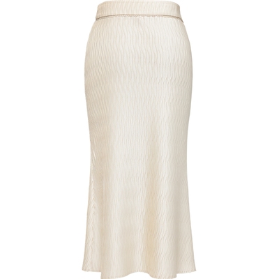 雅莹水波纹压褶鱼尾半身裙