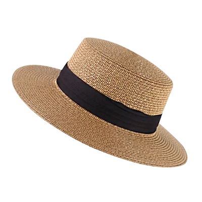 法式夏季平檐草帽遮阳帽度假出片