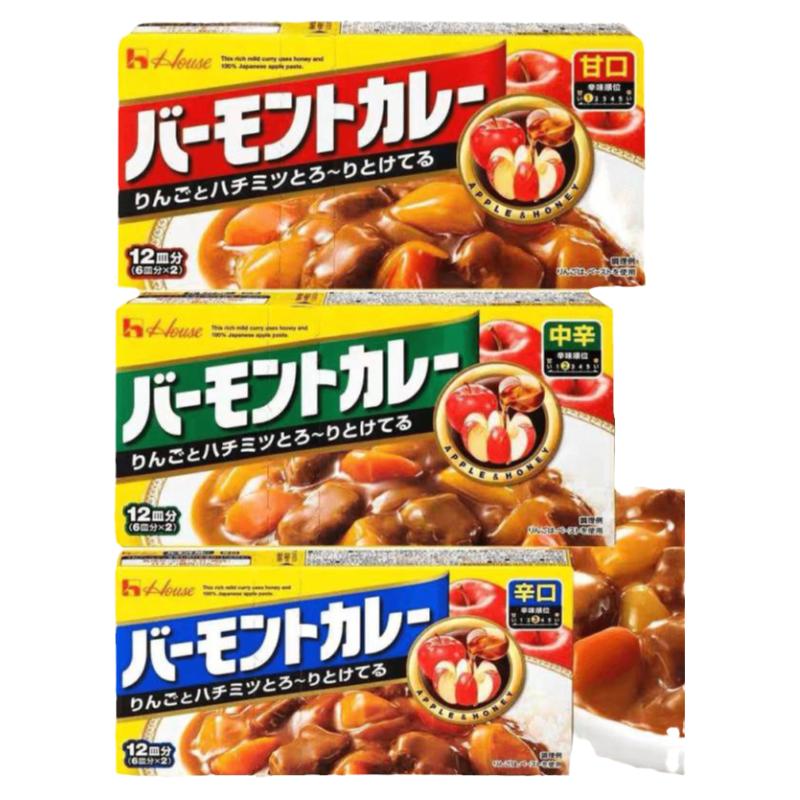 日本好侍咖喱块蜂蜜苹果咖喱230g佛蒙特咖喱块浓厚二 百梦多