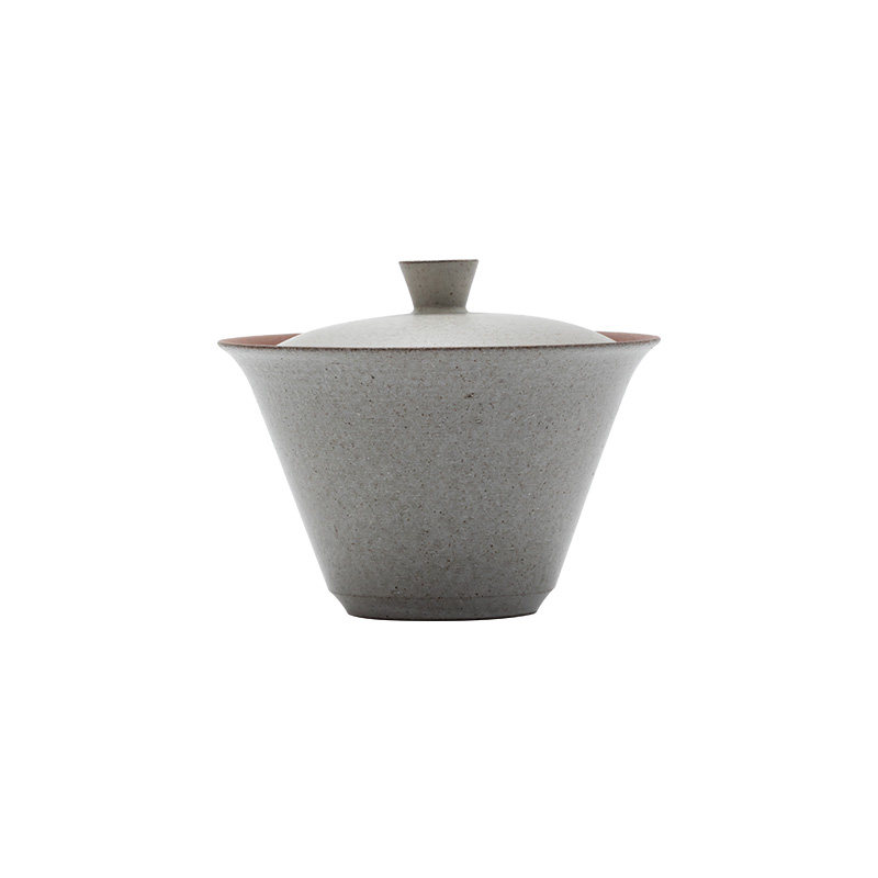 观岚中式粗陶盖碗茶杯