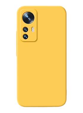 适用小米12手机壳12Pro/12SPro/12S/12X新款MI液态硅胶保护套por黄色全包防摔十二男女外壳高级感天玑版spor