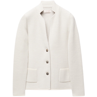 【季末折扣】FALCONERI女翻领肌理感美利奴羊毛夹克外套DCL100C