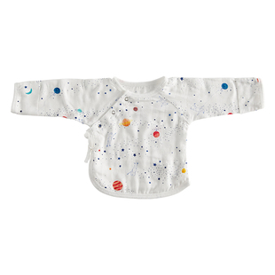 纳多果秋季新生婴儿衣服竹纤维纱布宝宝半背衣和尚服初生上衣夏装