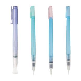 日本Kuretake吴竹自来水笔水粉固体水彩颜料画笔工具勾线美术学生绘画专用手绘水溶性彩铅注水式储水毛笔软头