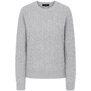 【新品】100%绵羊毛BEANPOLE滨波25秋冬女慵懒感麻花圆领套头毛衫