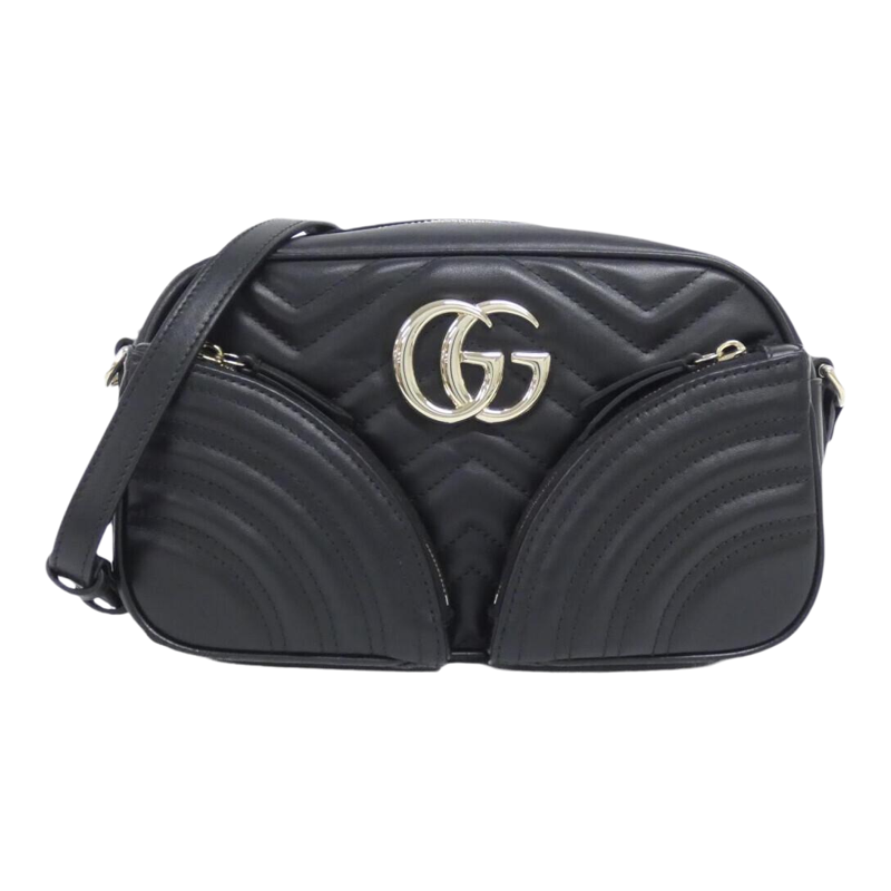 中古GUCCI古驰牛皮斜挎女包