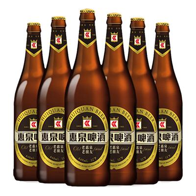 老惠泉啤酒640ml12度6瓶装整箱