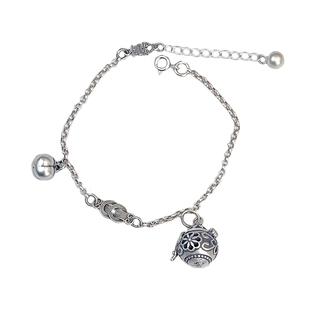 【喜事连连】925银镂空香囊球手链随身佩戴香薰丸可打开无火扩香