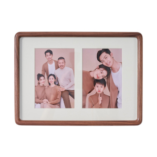 全家福实木相框定制高级感装裱结婚照洗照片画框810寸摆台挂墙A4