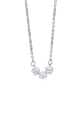 儿童五角星装饰银色项链毛衣配饰