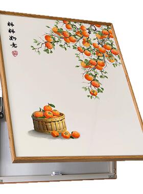 新中式电表箱装饰画竖款2024新款