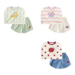 【爽身皮】 幼歌2026夏季新款婴幼儿柔软无袖T恤宽松休闲短裤套装