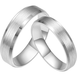 周六福S925纯银情侣一对戒指男女友款简约轻奢ins潮设计素圈礼物