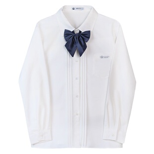 现货车厘子jk衬衫基础款日系百搭宽松直筒短长袖原创纯色白衬衣女