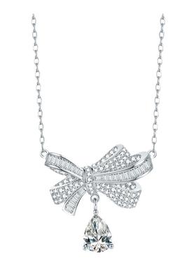 六桂福饰品S925银项链蝴蝶结套链