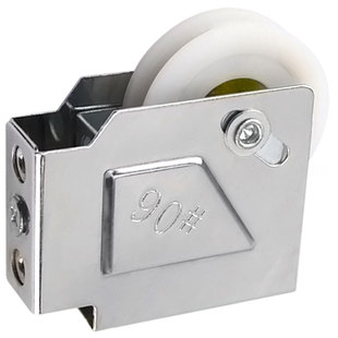 特美加90铝合金门窗滑轮铝合金推拉门滑轮配件下轮滚轮轨道老式铁