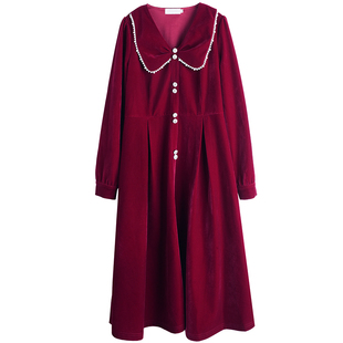 新年战袍法式显瘦氛围感钉珠胖莹莹大码女装胖mm收腰红色连衣裙