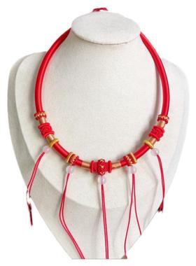 多色款宝宝手工项圈多挂古风中式搭配万能收纳项链满月礼周岁抓周