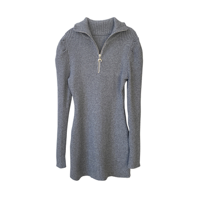 高领针织连衣裙秋冬包臀修身打底