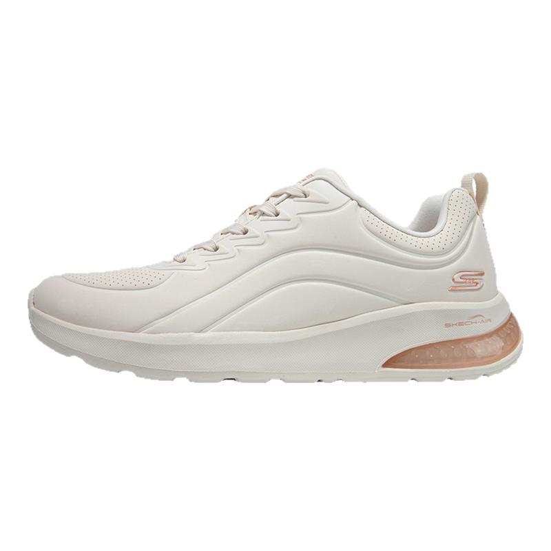 Skechers斯凯奇女鞋跑步鞋官方旗舰店秋季皮面休闲轻便百搭小白鞋