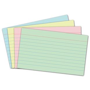 凯萨KAISA美式ins风索引卡凯撒彩色便签纸无粘性便利贴英语记忆卡片考研便签本高颜值多巴胺色加厚方格横线