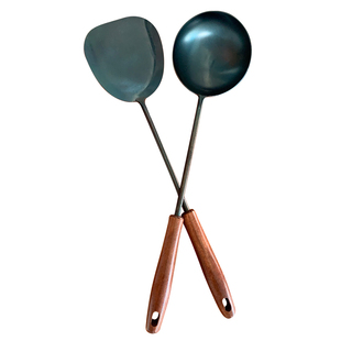 章丘铁铲勺铁锅专用无涂层厨房老式长柄铁勺子铁铲子家用炒菜鲁菜