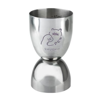 树可豹抱抱双头量杯不锈钢带刻度