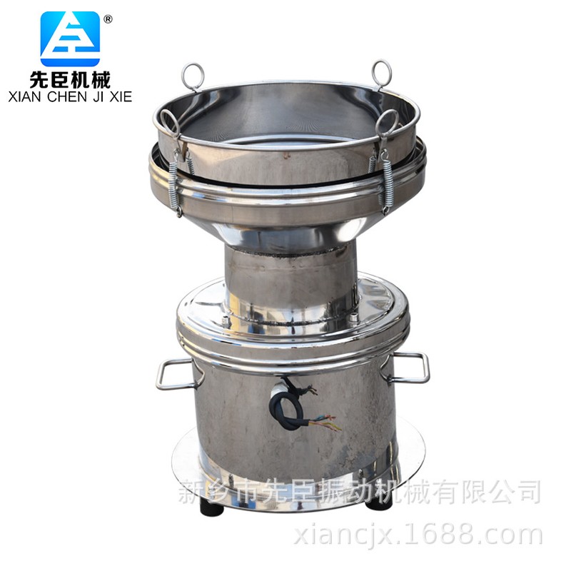 304材质豆浆液体过滤设备 450小型振动筛厂家