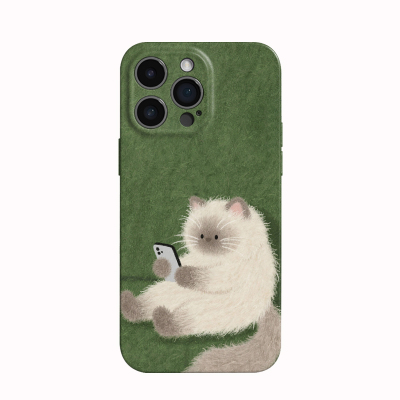 可爱卡通猫咪iPhone17手机壳苹果菲林硬壳全包保护套适用于华为mate80promax苹果16/15/15/13pro磨砂软壳男生