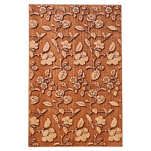 仿宋砑花笺板 绮罗缠花纹 复刻制砑花板 信笺 木板 砑光头蜡 砑石