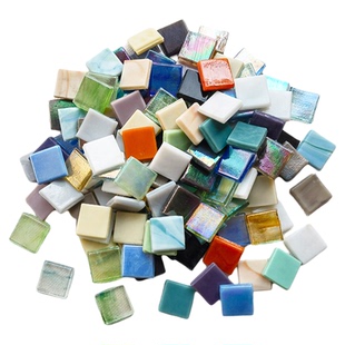1.5厘米彩色马赛克冰玉瓷玉精剪画镶嵌画拼图材料剪切手工diy特卖