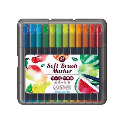 软头水彩笔雄狮单色可水洗水彩笔