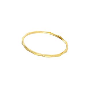 洗手不用摘超细多镜面多棱面三角切面18K包金关节戒指套装尾戒女