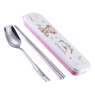 生肖餐具316不锈钢筷勺十二属相儿童学生便携套装食品级材质外带