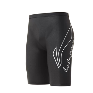 李宁泳裤男士平角五分速干专业训练大码舒适透气及膝泳裤套装男款