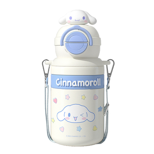 玉桂狗保温杯女生高颜值吸管水杯2026新款大容量双饮学生杯子礼物