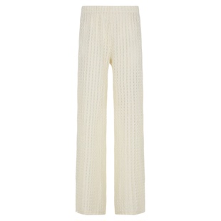 Beach vacation casual knitted trousers海滩度假休闲针织长裤女