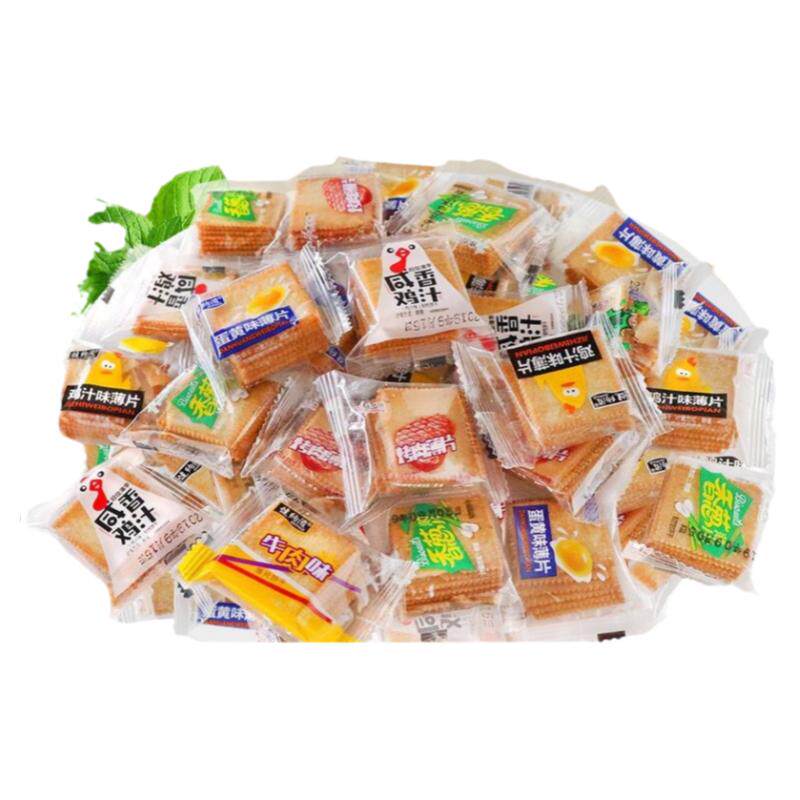 超好吃香葱饼干薄脆整箱批发一斤