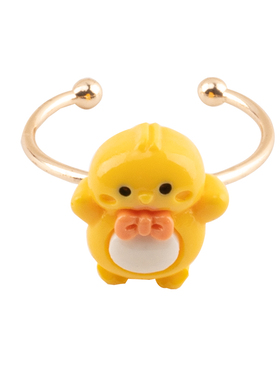 可爱青蛙兔子鸭子小熊戒指萌趣十足开口可调节2026年新款礼物手饰