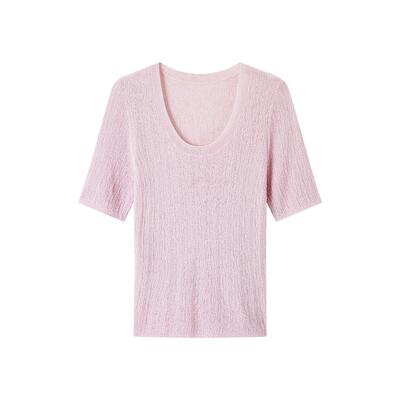 TKYSHOP圆领短袖针织衫女