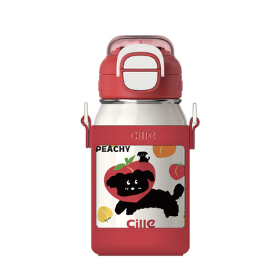 希乐大容量保温杯女生高颜值学生大肚杯吸管杯女上学专用一盖双饮