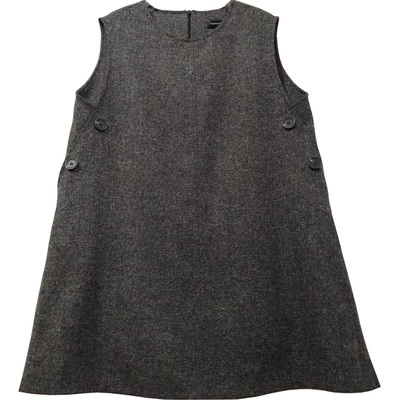 秋冬毛呢料无袖外套新款背心裙