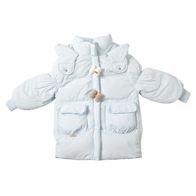 女童中长款羽绒服过膝2026冬保暖